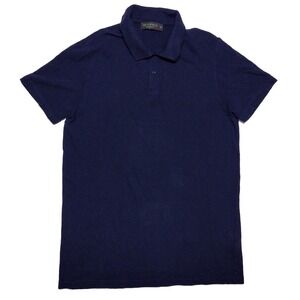 ETRO Men's Short Sleeve Cotton Polo Shirt Navy Blue Small S Fit